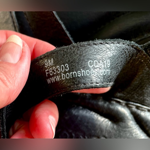 BORN Brand Strappy Sandals - Wedge - Leather - Black - Women’s Size 9M -Open Toe - Picture 9 of 11